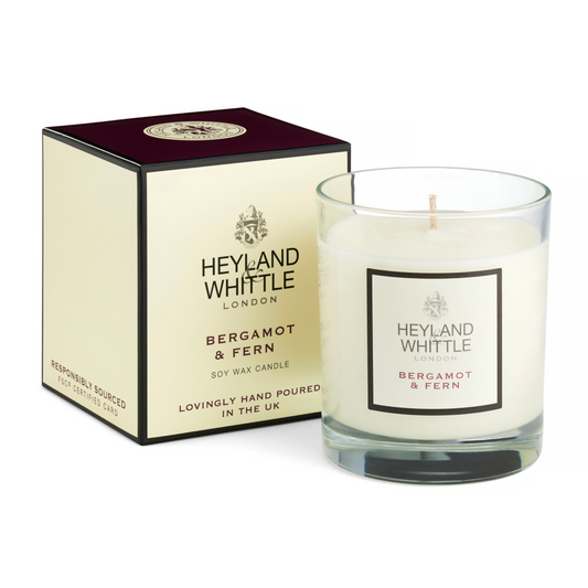 Classic Bergamot & Fern Candle in a Glass 230g (6 pack)