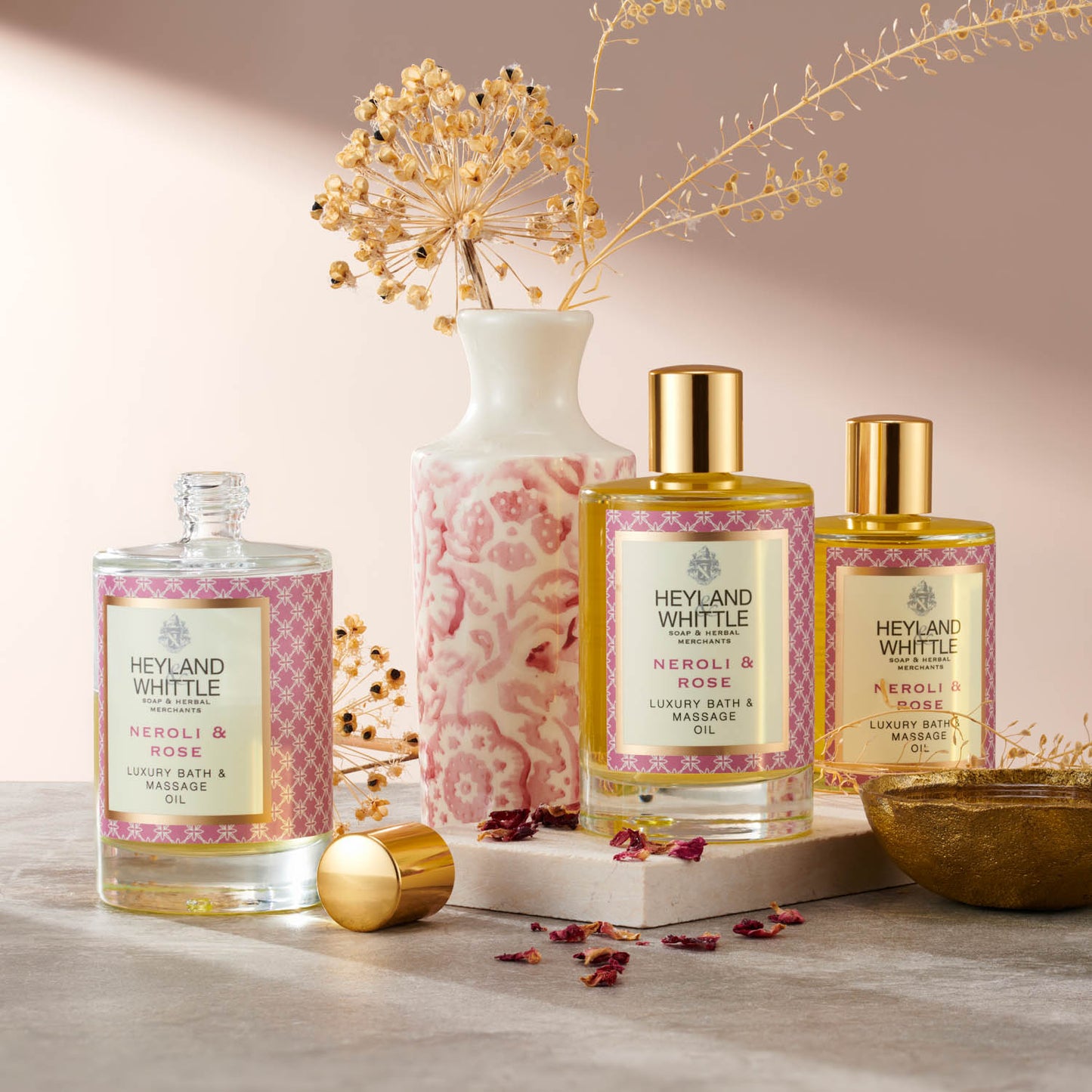 Neroli & Rose Luxury Bath & Massage Oil 100ml (6 pack)