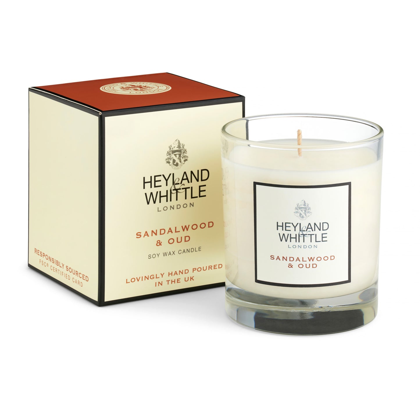 Classic Sandalwood & Oud Candle in a Glass 230g (6 pack)