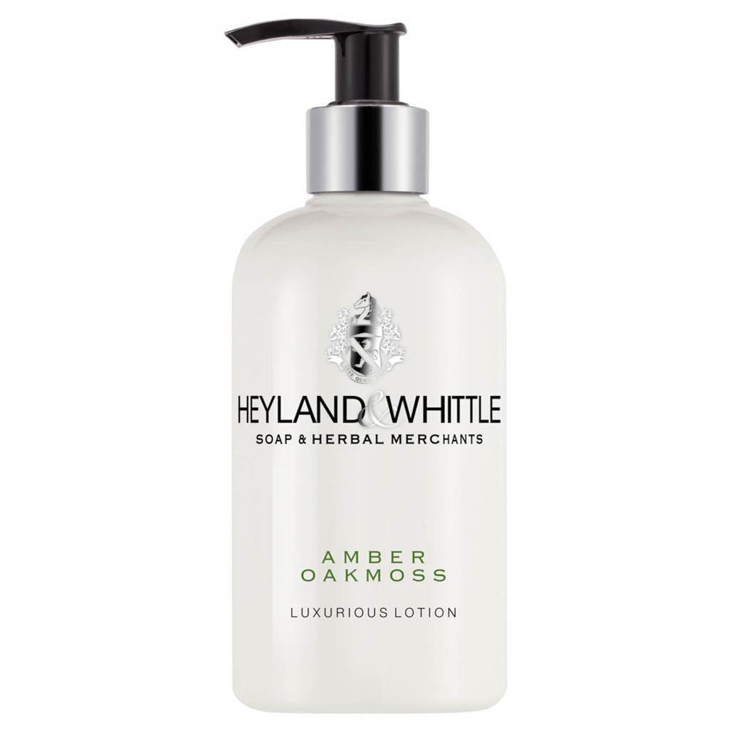 Amber Oakmoss Hand & Body Lotion 300ml - Heyland & Whittle Ltd